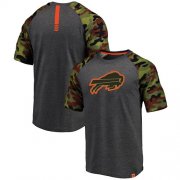 Wholesale Cheap Buffalo Bills Pro Line by Fanatics Branded College Heathered Gray/Camo T-Shirt