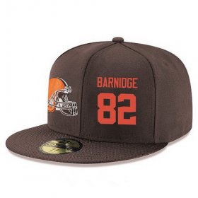 Cheap Cleveland Browns #82 Gary Barnidge Snapback Cap NFL Player Brown with Orange Number Stitched Hat