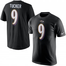 Wholesale Cheap Baltimore Ravens #9 Justin Tucker Nike Player Pride Name & Number T-Shirt Black