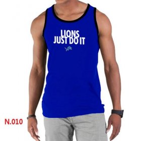 Wholesale Cheap Men\'s Nike NFL Detroit Lions Sideline Legend Authentic Logo Tank Top Blue_1