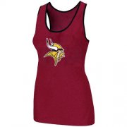 Wholesale Cheap Women's Nike Minnesota Vikings Big Logo Tri-Blend Racerback Stretch Tank Top Red