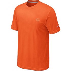 Wholesale Cheap Nike Chicago Bears Chest Embroidered Logo T-Shirt Orange