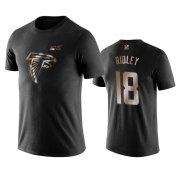 Wholesale Cheap Falcons #18 Calvin Ridley Black NFL Black Golden 100th Season T-Shirts