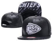 Cheap NFL Kansas City Chiefs Team Logo Black Snapback Adjustable Hat GS101