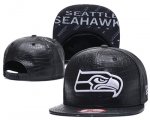 Cheap NFL Seahawks Team Logo Black Snapback Adjustable Hat G986