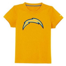 Wholesale Cheap Los Angeles Chargers Sideline Legend Authentic Logo Youth T-Shirt Yellow