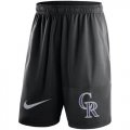 Wholesale Cheap Men's Colorado Rockies Nike Black Dry Fly Shorts