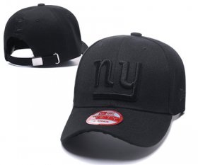 Cheap NFL New York Giants Team Logo Black Peaked Adjustable Hat Q85